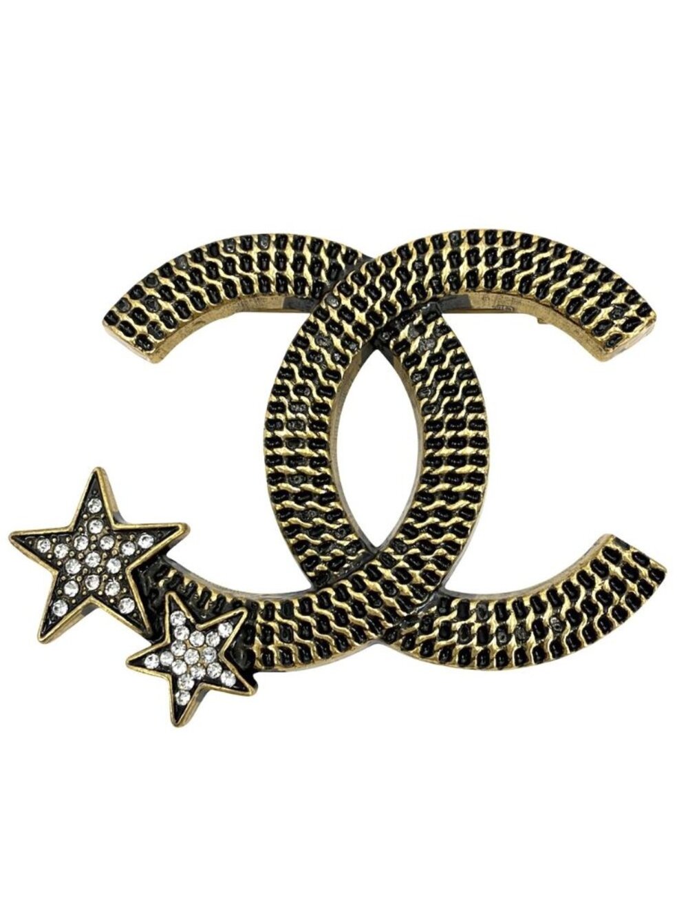 Chanel Brooch CC Logo Star Rhinestone - Picture 1 of 4